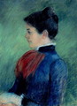 Study of a Woman in a Blue Blouse with a Red Ruff 1895 - Mary Cassatt