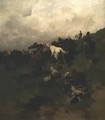 Capture Of A Horse With A Lariat 2 - Josef von Brandt