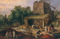 Landscape with a foundry - Jan The Elder Brueghel