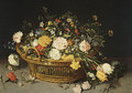 A Basket of Flowers - Jan The Elder Brueghel