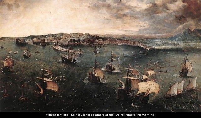 Naval Battle in the Gulf of Naples 1558-62 - Jan The Elder Brueghel
