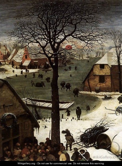 The Numbering at Bethlehem (detail) 1566 6 - Jan The Elder Brueghel