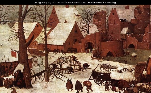 The Numbering at Bethlehem (detail) 1566 5 - Jan The Elder Brueghel