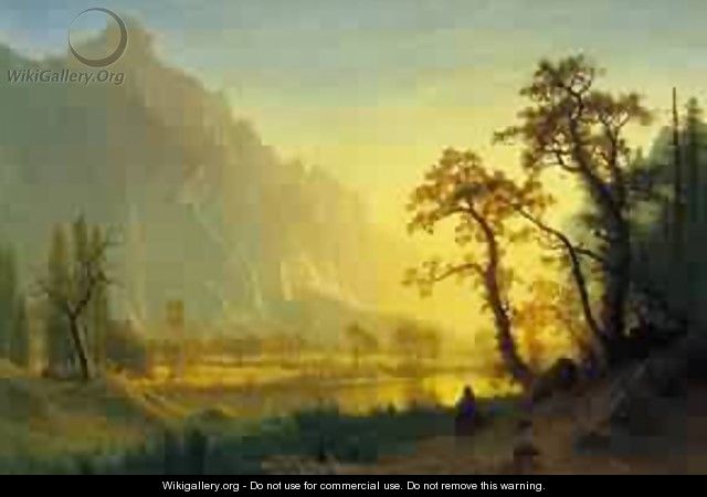 Sunrise Yosemite Valley - Albert Bierstadt