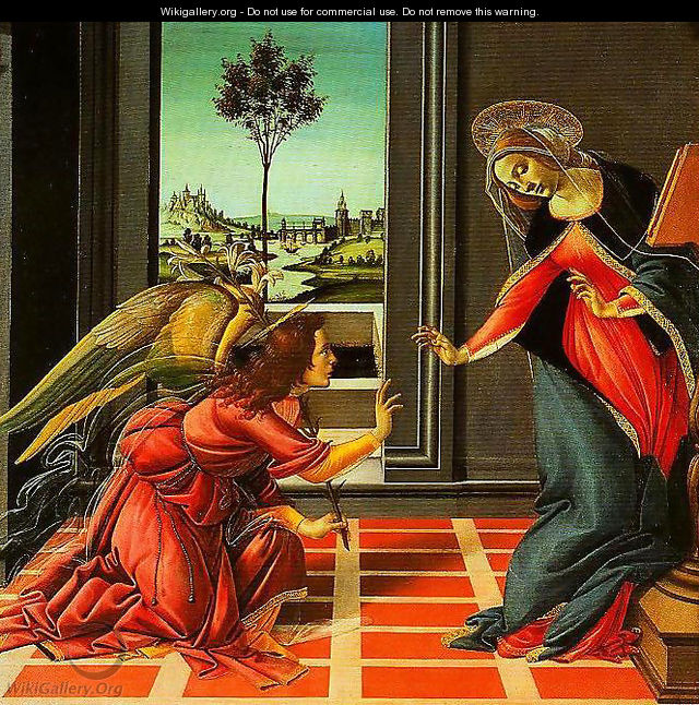 The Annuciation - Sandro Botticelli (Alessandro Filipepi)