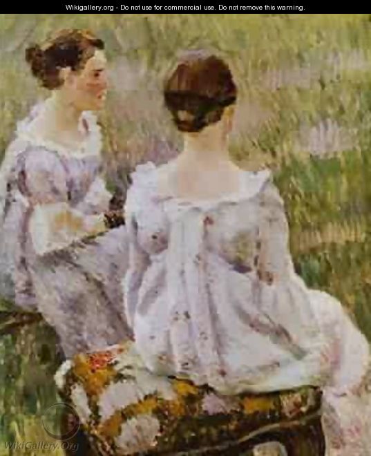 Two Ladies Sketch 1899-1900 - Viktor Elpidiforovich Borisov-Musatov