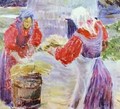 Peasant Women Sketch - Viktor Elpidiforovich Borisov-Musatov