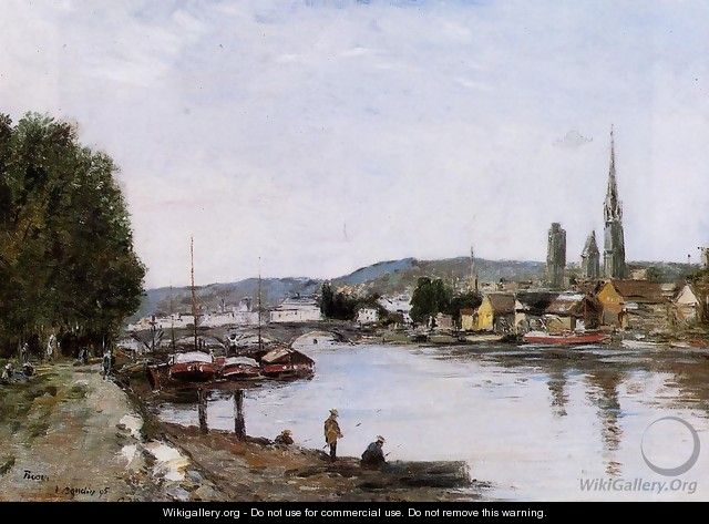 Rouen View over the River Seine 1895 - Eugène Boudin