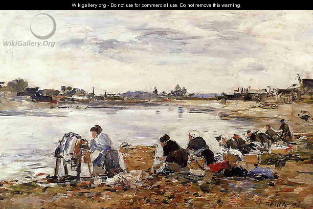 Laundresses on the Banks of the Touques1 1895 - Eugène Boudin