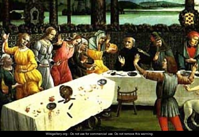 The Story Of Nastagio Degli Onesti (Detail Of The Third Episode) 1483 - Sandro Botticelli (Alessandro Filipepi)