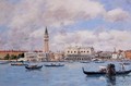 Venice the Cam[panile the Ducal Palace and the Piazetta 1895 - Eugène Boudin