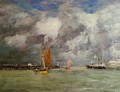 Trouville the Jettys at Low Tide2 1883-1887 - Eugène Boudin