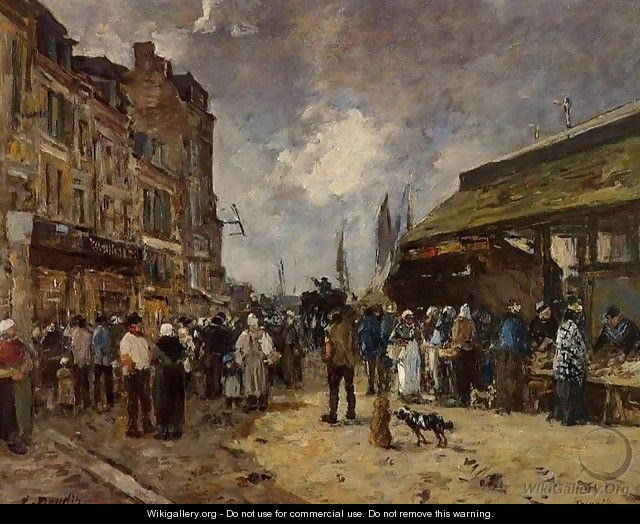 Trouville Fish Market 1871 - Eugène Boudin