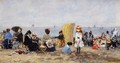 Trouville Beach Scene2 1881 - Eugène Boudin