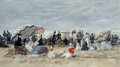 Trouville Beach Scene1 1888-1895 - Eugène Boudin