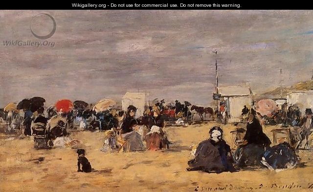Trouville Beach Scene 1884 - Eugène Boudin