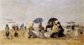 Trouville Beach Scene 1880 - Eugène Boudin