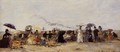 Trouville Beach Scene 1879 - Eugène Boudin