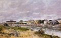 The Port of Trouville the Market Place and the Ferry 1884 - Eugène Boudin