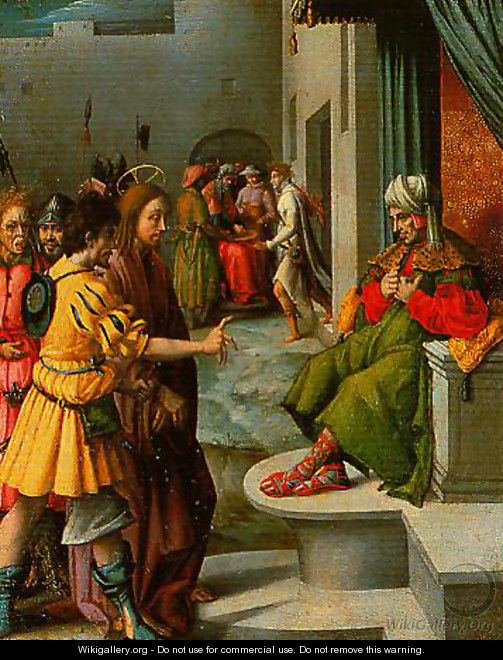 Christ before Caiaphas - (circle of) Ubertini, (Bacchiacca)