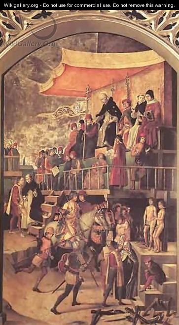 Burning Of The Heretics 1490 - P. Joos van Gent and Berruguete