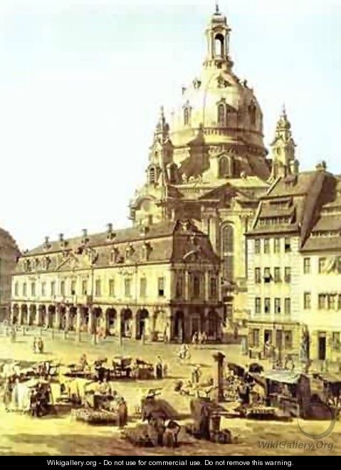 The New Market Square In Dresden Seen From The Judenhof Detail 1749 - Bernardo Bellotto (Canaletto)