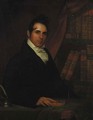 Portrait of a Gentleman in His Library - American School