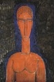 Le buste rouge (Cariatide) - Amedeo Modigliani