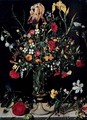 A still life of flowers in a vase - Ambrosius the Elder Bosschaert