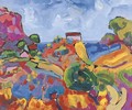 Paysage fauve en Provence - Andre Giroux