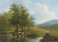 Herding the cattle in summer - Andreas Schelfhout