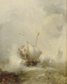 Fisherman in heavy seas - Andreas Achenbach