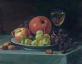 Still Life with Grapes, Walnuts and Apples - Andrew John Henry Way