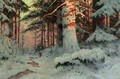 Winter Sunlight in the evergreen Forest - Andrei Nikolaevich Shilder