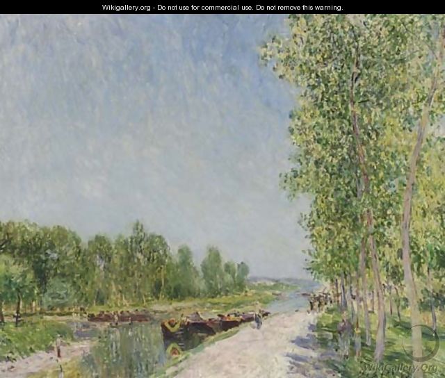 Sur le bord du canal du Loing - Alfred Sisley