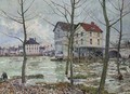 Les moulins de Moret--hiver - Alfred Sisley