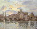 Le pont de Moret au soleil couchant - Alfred Sisley