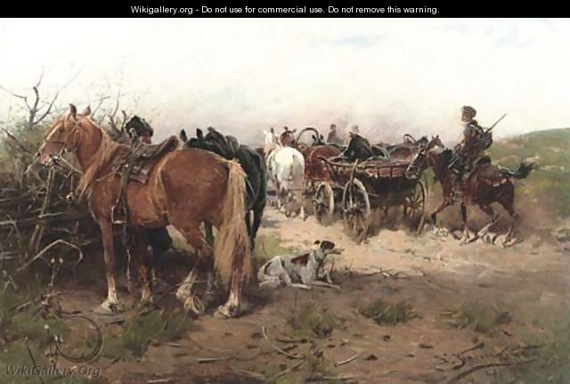 Returning home - Alfred Wierusz-Kowalski - WikiGallery.org, the largest ...