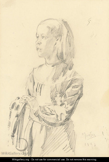 Portrait of a girl 2 - Alphonse Maria Mucha