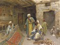 At the bazar the carpet seller - Alphons Leopold Mielich