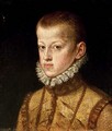 Portrait of Archduke Ernst of Austria, as a boy, bust-length - Alonso Sanchez Coello