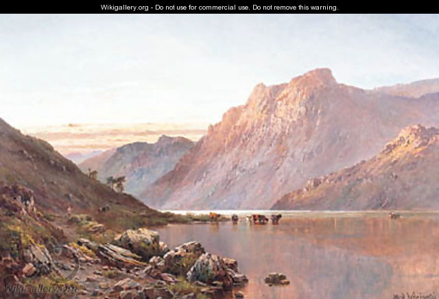 An Autumn Sunset, the Western Highlands - Alfred de Breanski