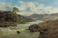 Fishing at Capel Curig, North Wales - Alfred de Breanski