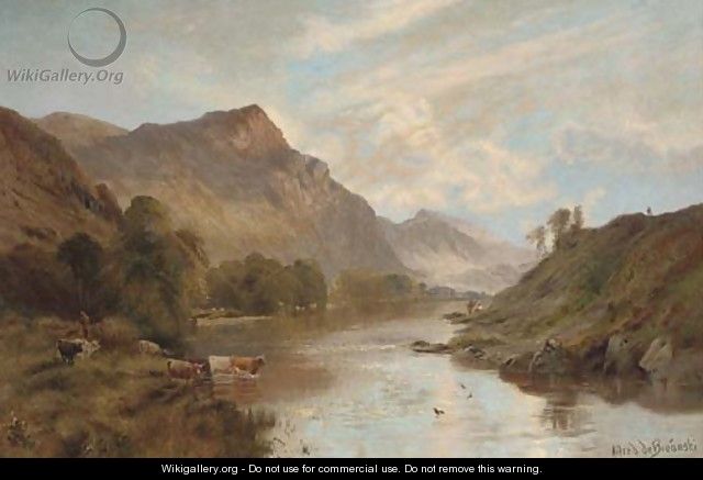 The Dee at Ballater, early morning - Alfred de Breanski