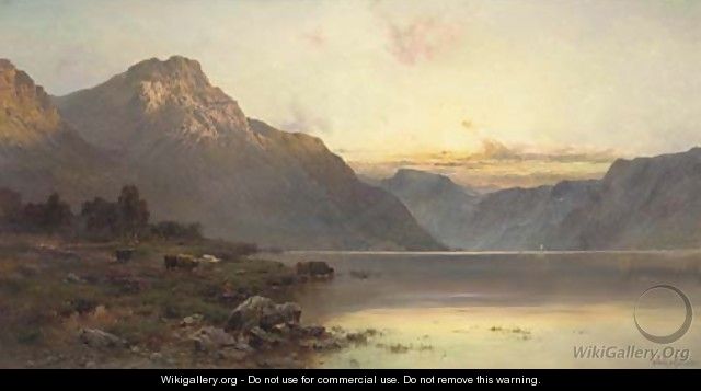 A July evening, Loch Lomond - Alfred de Breanski
