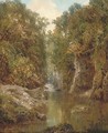 A wooded river landscape - Alfred Augustus I Glendenning