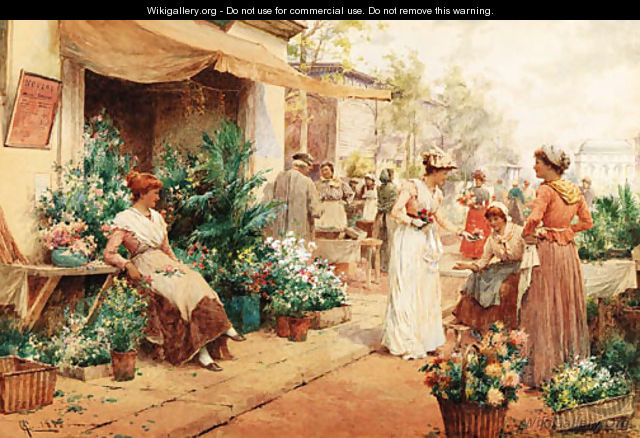 Parisienne flower market - Arthur Augustus II Glendening