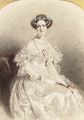 Portrait of a lady, three-quarter-length, dressed for a ball - Alfred-Edward Chalon