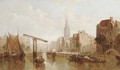 A view of the Zuiderkerk from the Groenburgwal canal, Amsterdam - Alfred Pollentine