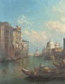 On the Grand Canal towards Santa Maria Della Salute, Venice - Alfred Pollentine